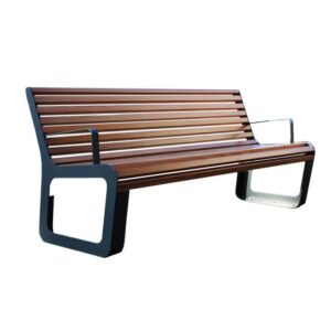 Ławka stalowa Soft z podłokietnikiem