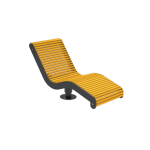 Leżak miejski parkowy stalowo drewniany Prestige obrotowy