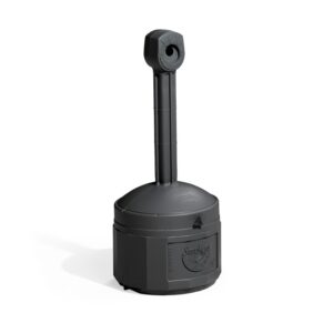 Popielnica zewnętrzna polietylenowa Justrite Smokers Cease-Fire czarna