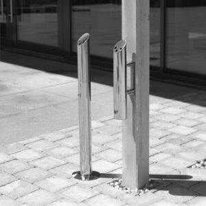 Popielnica estetyczna, model ścienny, Ø 76x460 mm, stal nierdzewna