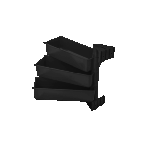 Zestaw pojemników obrotowych z mocowaniem do ściany EKO