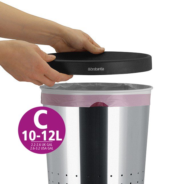 brabantia 364327-brabantia-kosz-do-papieru-11-l-stal-polerowany-worki