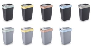 Kosz do segregacji śmieci 25l Twist Flip uchylny z klapą obrotową