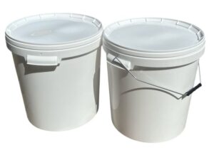 Wiadro 33l z pokrywką plastikowe białe pojemnik spożywczy