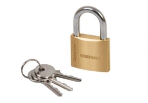 Kłódka pałąkowa mosiężna GERDA COPPER LINE KMC S40 pudełko