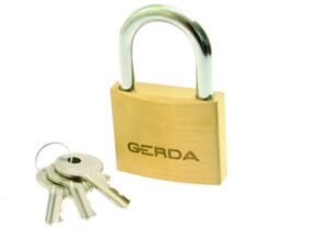 Kłódka zatrzaskowa GERDA BRASS LINE S 30 (KMZ 3010A) mosiężna