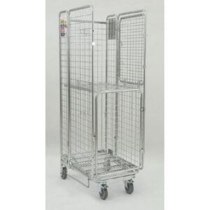 Kontener logistyczny składany 600x800x1800 siatkowy magazynowy hamulec