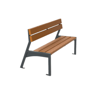 Ławka ze stali nierdzewnej bez podłokietnika Insygnia INOX