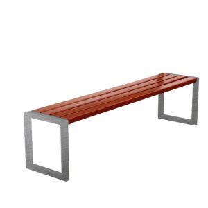 Ławka Modern Inox bez oparcia ze stali nierdzewnej
