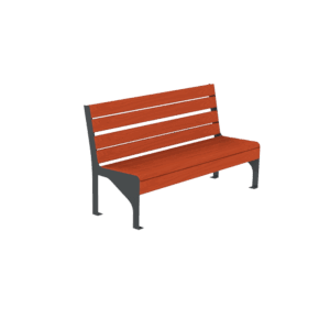 Ławka stalowa Riger z oparciem