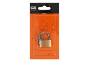 Kłódka zatrzaskowa mosiężna KD-50 BLISTER