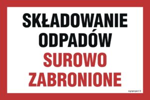 NC062 Składowanie odpadów surowo zabronione
