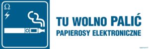 NC098 Tu wolno palić papierosy elektroniczne