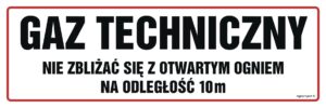 NC102 Gaz techniczny. Nie zbliżać się z otwartym ogniem