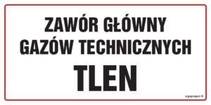 NC105 Zawór główny gazów technicznych Tlen