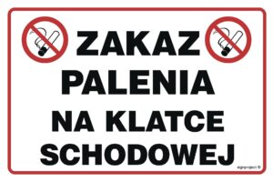 NC108 Zakaz palenia na klatce schodowej