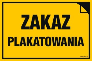 NC116 Zakaz plakatowania