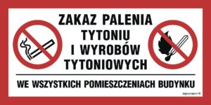 NC140 Zakaz palenia tytoniu i wyrobów tytoniowych we wszystkich pomieszczeniach budynku