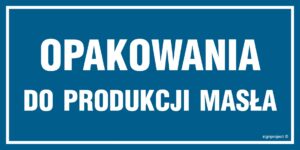 ND022 Opakowania do produkcji masła