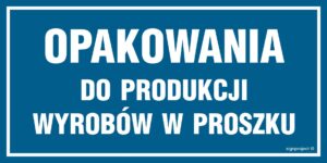 ND023 Opakowania do produkcji wyrobów w proszku