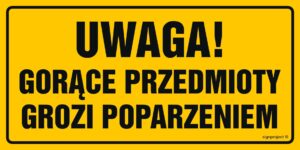 ND030 Uwaga gorące przedmioty grozi oparzeniem