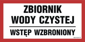 ND056 Zbiornik wody czystej / Wstęp wzbroniony