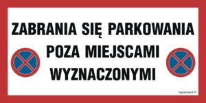 ND059 Zabrania się parkowania poza miejscami wyznaczonymi