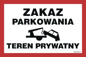 ND062 Zakaz parkowania teren prywatny