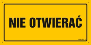 OA189 Nie otwierać
