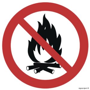 OD001 Zakaz rozpalania ognia