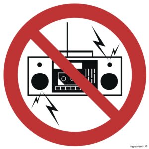 OD004 Zakaz używania urządzeń nagłaśniających i radia w sposób uciążliwy