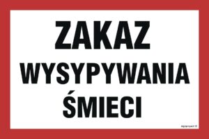 OD020 Zakaz wysypywania śmieci