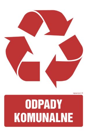 OD101 Etykieta na pojemniki na odpady Odpady komunalne