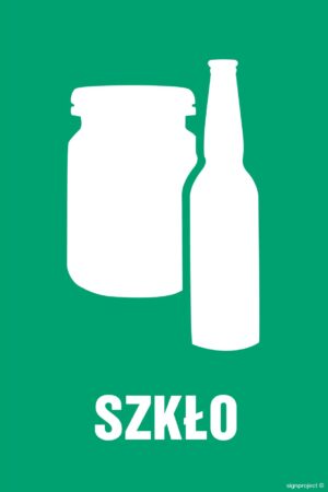 OD105 Etykiety na pojemniki na odpady Szkło