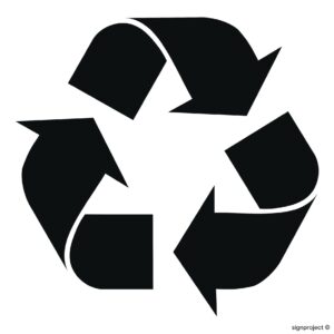 OD107 Etykieta na pojemniki na odpady Recycling