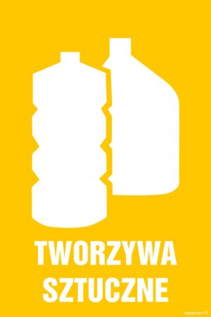 OD112 Etykieta na pojemniki na odpady Tworzywa sztuczne