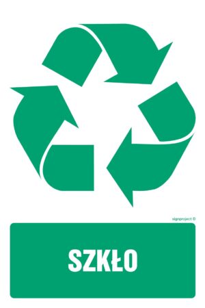 OD114 Etykieta na pojemniki na odpady Szkło