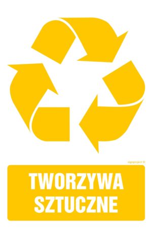 OD115 Etykieta na pojemniki na odpady Tworzywa sztuczne