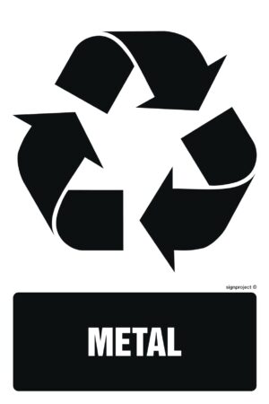OD118 Etykieta na pojemniki na odpady Metal