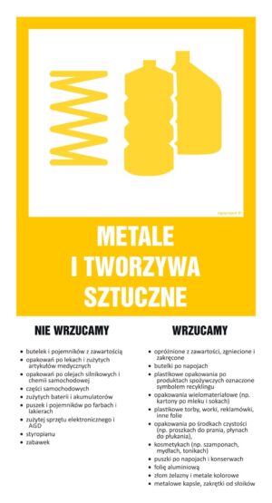 OD201 Instrukcja segregacji odpadów - METALE I TWORZYWA SZTUCZNE