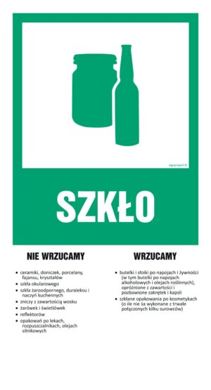 OD204 Instrukcja segregacji odpadów - SZKŁO