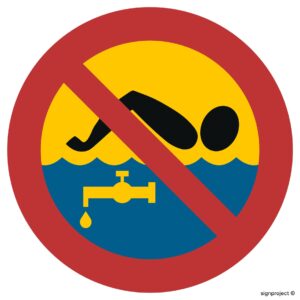OE015 Kąpiel zabroniona - woda pitna