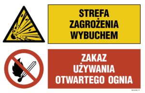 OI036 Strefa zagrożenia wybuchem, Zakaz używania otwartego ognia