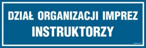 PA041 Dział organizacji imprez Instruktorzy