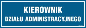 PA107 Kierownik działu administracyjnego