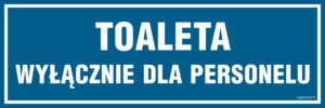 PA316 Toaleta wyłącznie dla personelu