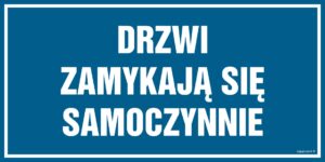 PA509 Drzwi zamykają się samoczynnie - 6 naklejek