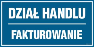 PA510 Dział handlu Fakturowanie - 6 naklejek