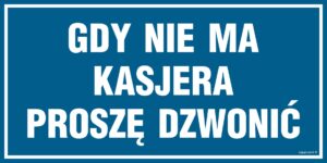 PA514 Gdy nie ma kasjera proszę dzwonić - 6 naklejek