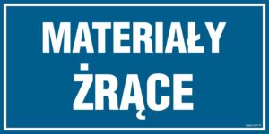 PA529 Materiały żrące - 6 naklejek